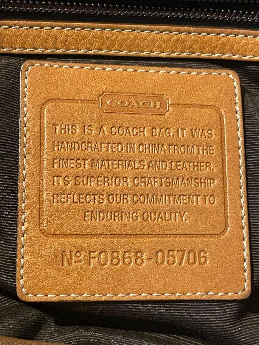 Coach Brown Signature Canvas Shoulder Bag with Tan Leather Trim - Picture 2 of 8